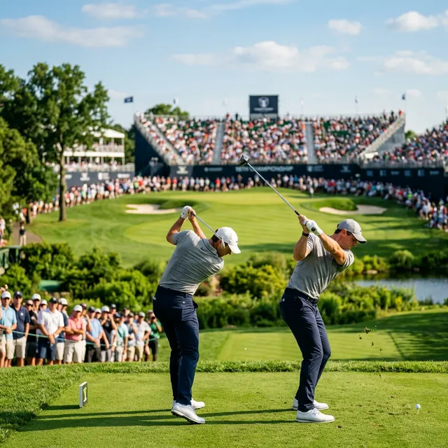 Golf tournament round shown on MAG Box IPTV